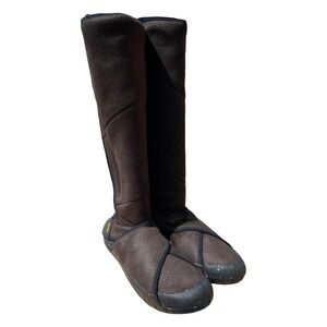 Vibram Furoshiki Shearling High Boots Women's Dark Brown Size S‎ (38/39)
